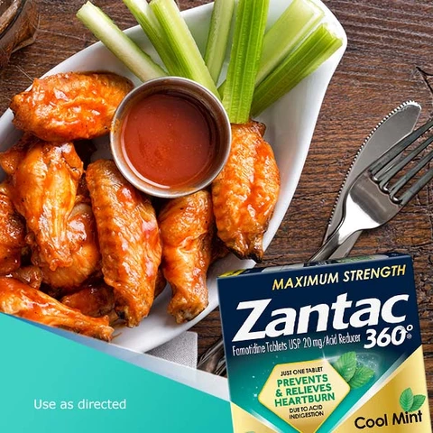 Zantac 360 Maximum Strength Cool Mint 20mg Tablets - 25 Count
