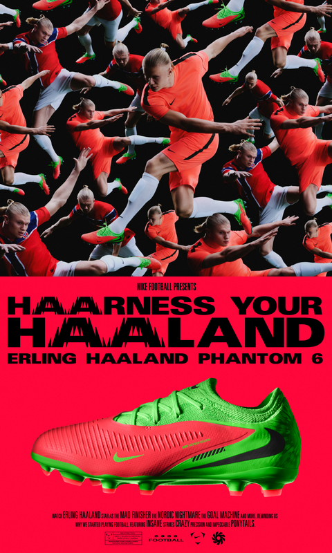 Nike Kids' Phantom 6 Academy Erling Haaland Turf Soccer Cleats