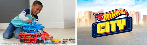 Hot Wheels City Hot Wheels Ultimate Dual Dragon Transporter & 2 1