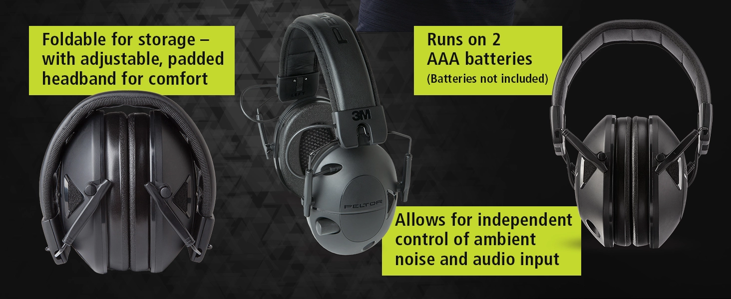 Peltor Sport Tactical 100 Electronic Hearing Protector Earmuff
