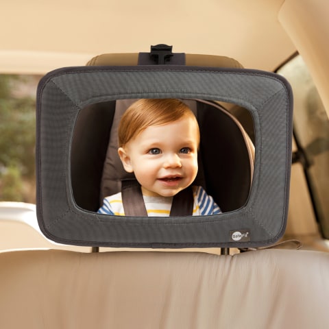 flexibel Nadeel spiritueel SafeFit Baby Wide View Auto Mirror for Car Seat, Baby Car Mirror,  Crash-Tested and Shatter Resistant, Gray - Walmart.com