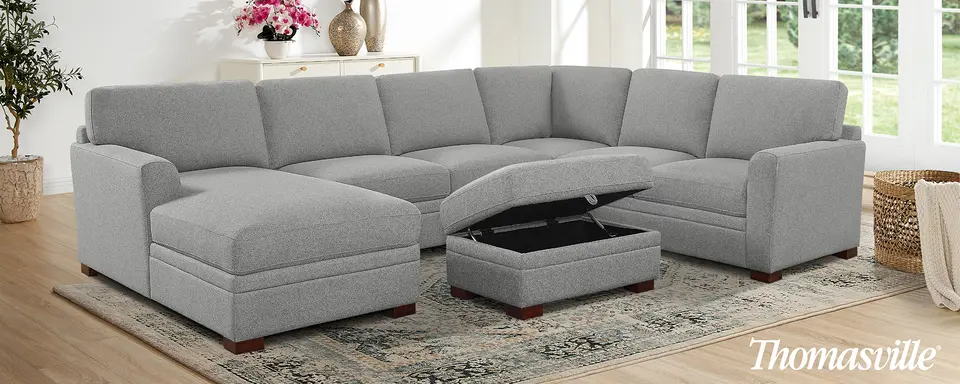 Image of the Thomasville Langdon Sectional with Chaise Lounge