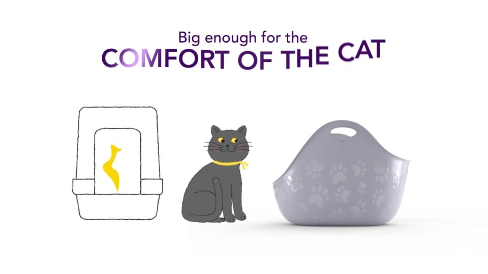 Litter Genie Cat Litter Box with Handles, Silver