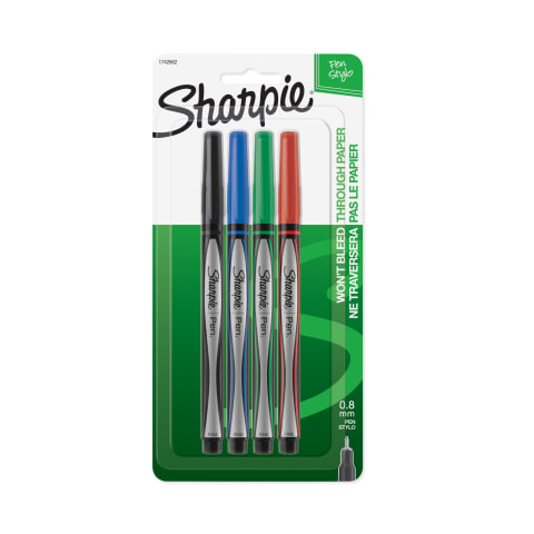 Sharpie® Water-Resistant Ink Porous Point Pen, Stick, Fine 0.4 mm, Assorted  Ink and Barrel Colors, Dozen