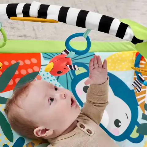 Tummy Time Fisher-Price 3-in-1 Rainforest Sensory Baby Gym