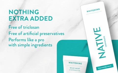 Nothing extra added in Native Original Toothpaste: free of triclosan and artificial preservatives. Performs like a pro with simple ingredients.