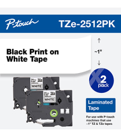 Brother P-Touch TZeM851 Black Print on Premium Matte Gold Laminated Tape Label Maker, 24mm (0.94) Wide x 8M (26.2’) Long