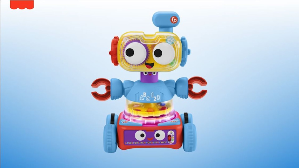 Fisher-Price Mon Petit DJ, Petit Robot Jouet sur Ressort 4 en 1, Jouet  Interactif Bébé 9 Mois à 36 Mois, Jouet Educatif Musical et Lumineux Pour