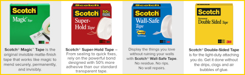 3M 2 Removable Magic Tape ( 3M 811 tape )</br>2 x 36 yards