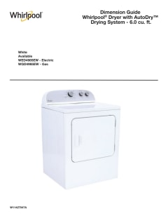 Electric Dryer With Flat Back