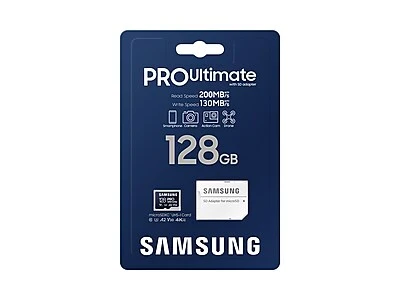 Samsung 128GB Pro Ultimate MicroSD Memory Card in Blue