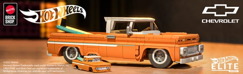 ミニカー Mattel Brick Shop Hot Wheels Custom 62 Mattel Brick Shop Hot Wheels Custom 62 Chevy Pickup Building