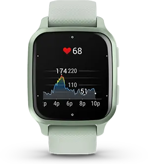 Garmin Venu SQ GPS Smartwatch, Slate Bezel with Shadow Gray Case