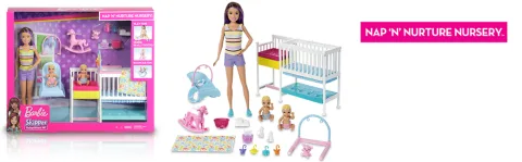 Barbie Skipper Babysitters Inc. Nap n Nurture Nursery Dolls and Playset Toys R Us Canada