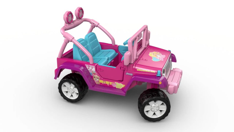 barbie doll barbie jeep wrangler power wheels