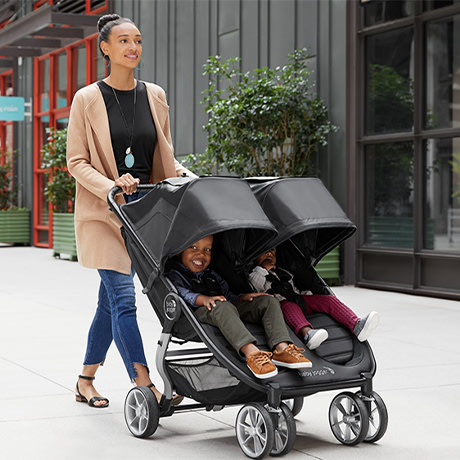 Helligdom ned brysomme Baby Jogger® City Mini® 2 Double Stroller, Jet - Walmart.com