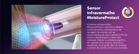 Sensor infravermelho Moisture Protect Secador Philips