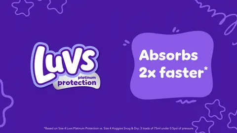 Luvs Platinum Protection Baby Diapers, Size 7 (41+ lbs), 88 Count