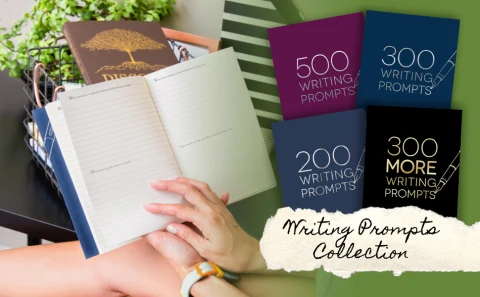 Piccadilly 300 Writing Prompts Journal, 5.6 x 8.5
