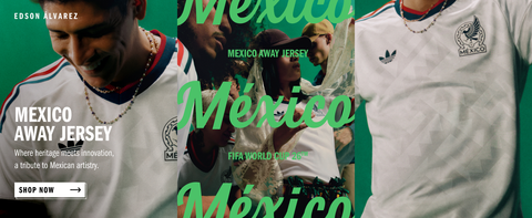 Edson Alvarez. Mexico Away Jersey. Where heritage meets innovation, a tribute to Mexican artistry. Mexico Away Jersey. FIFA World Cup 26.