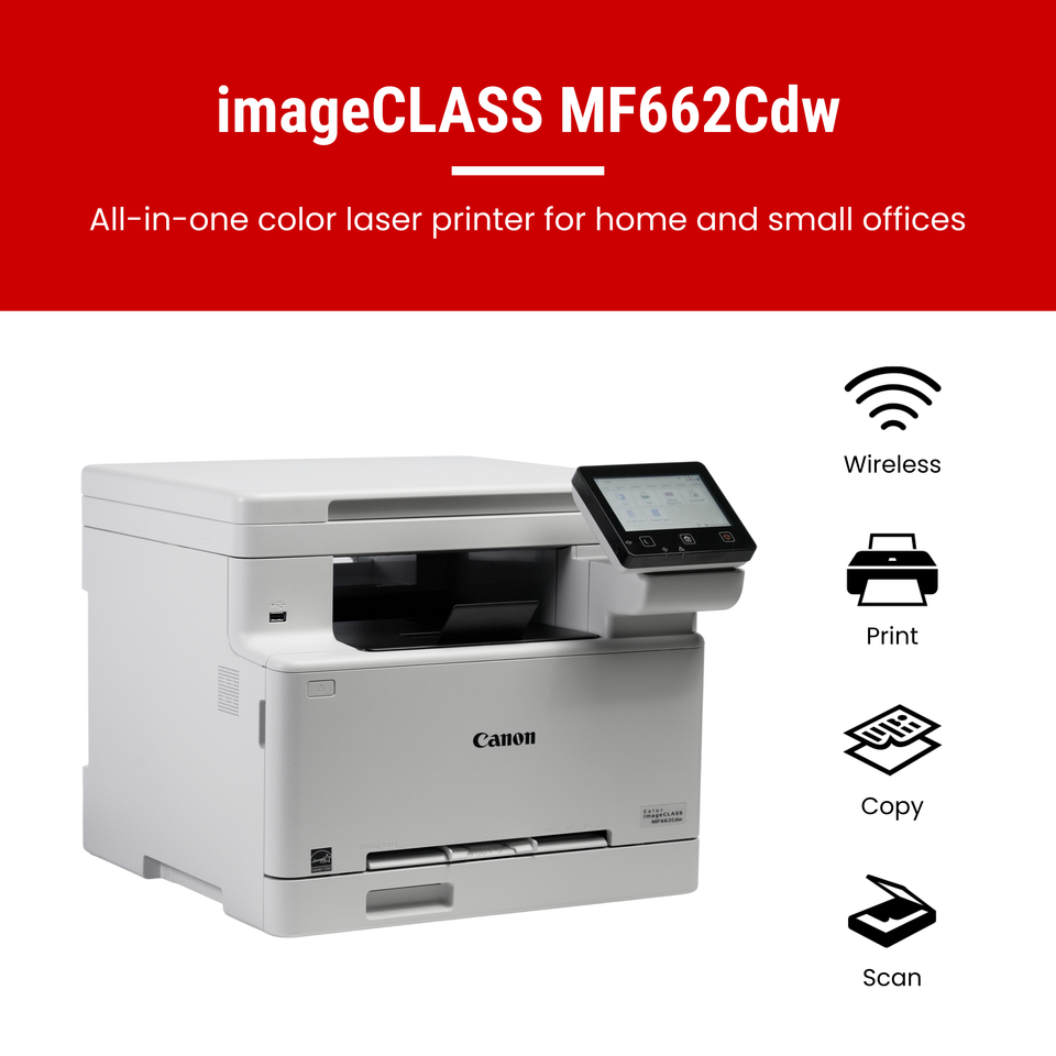 Canon imageCLASS MF662Cdw Wireless Duplex All In One Color Laser