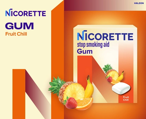 cigarette fruit Nicorette 2 Mg Fruit Chill Gum - 100 Count