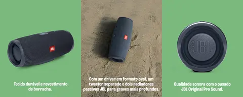 Caixa de Som Bluetooth JBL Charge Essential 2, IPX7 À Prova D'água