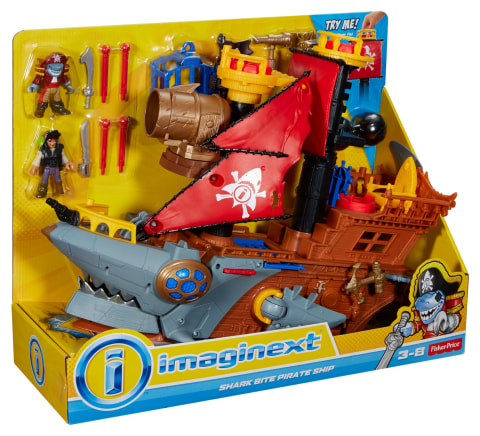 Fisher-Price DHH61 Imaginext Shark Bite Pirate Ship for sale online 