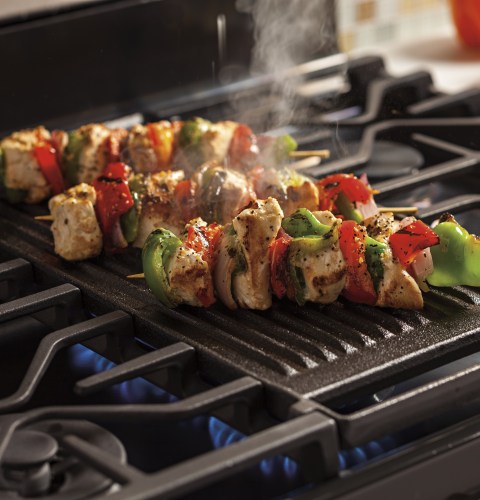 Reversible grill and griddle