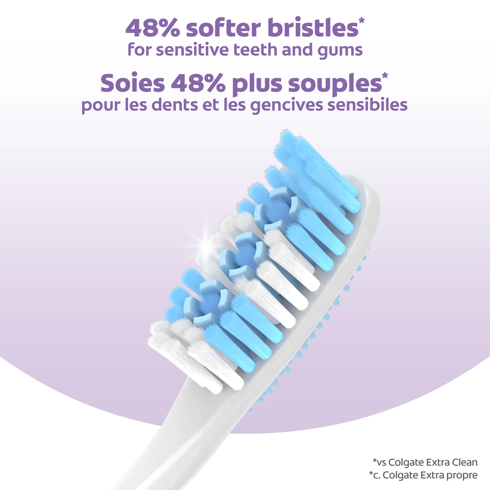 48% softer bristles for sensitive teeth and gums