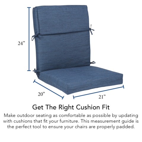 Style Selections Salito Marine High Back Patio Chair Cushion In The Furniture Cushions Department At Com - Padded Seat Cushions For Garden Chairs