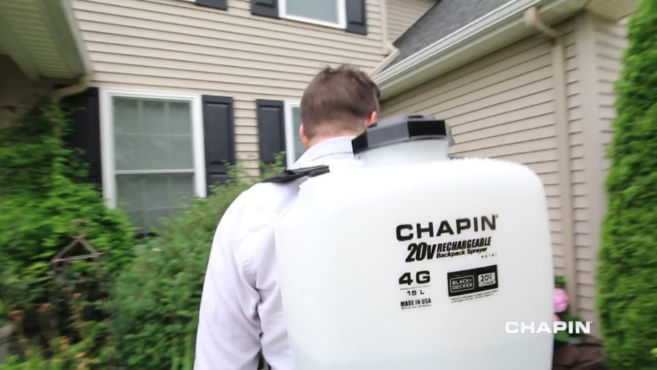 Chapin 4 Gallon - 20V Lithium - Black And Decker Battery Backpack Sprayer -  Model 63980