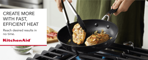 Authentic kitchen Fry Pan Nonstick 2.6-qt 10.3” Skillet Casserole