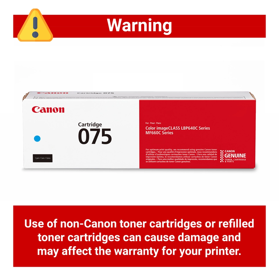 Canon Toner 075 Standard Yield Toner Cartridge Cyan 6364C001