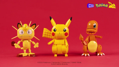 Mega Pokemon Building Kit, Kanto Region Trio With 3 Action Figures