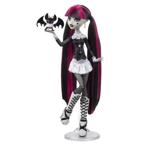 Monster High Draculaura Reel Drama Doll With Pet Bat And Movie Poster New