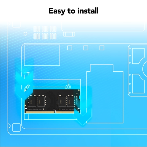 Lexar 32GB (2 x 16GB) DDR4-3200 PC4-25600 CL22 Dual Channel Laptop