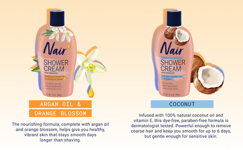 Nair Sensitive Formula Shower Cream Hair Remover with Coconut Oil