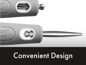 Separate hair with precision using the retractable sectioning pick. It stays out of the way when not in use and is always ready when you need it!