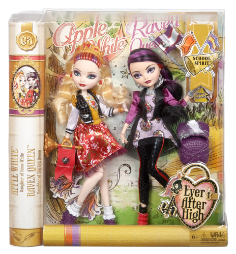 Ever After High Apple White Doll Red Skirt Red Shoes Necklace Molded Top