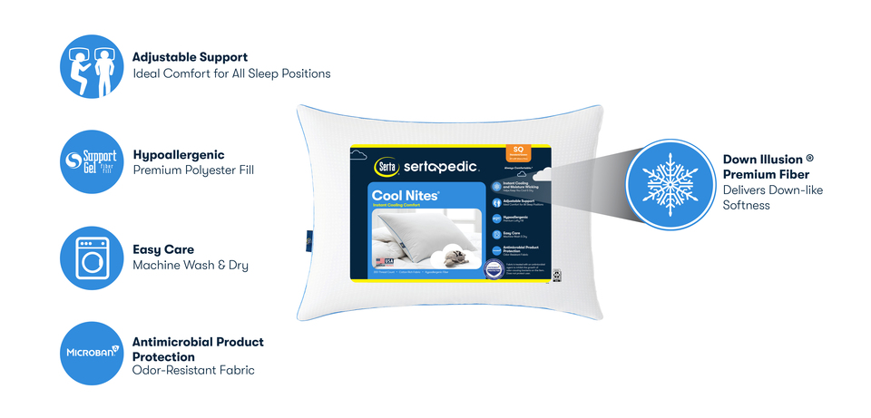 Sertapedic cool 2024 nites pillow