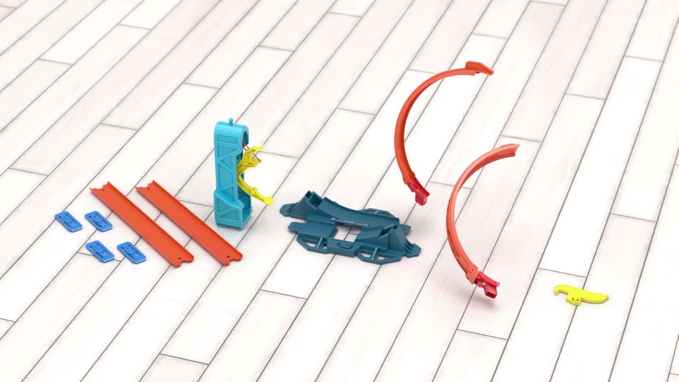 thumbnail video image 2 of Hot Wheels Track Builder Unlimited Loop Kicker Pack, 2 of 7