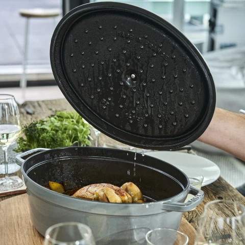 STAUB LA COCOTTE 鍋 グレー 2４センチ Staub Cast Iron 1-qt Pig Cocotte - Graphite Grey & Reviews | Wayfair