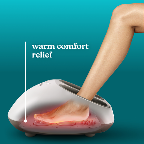 Heated relief for overworked feet 