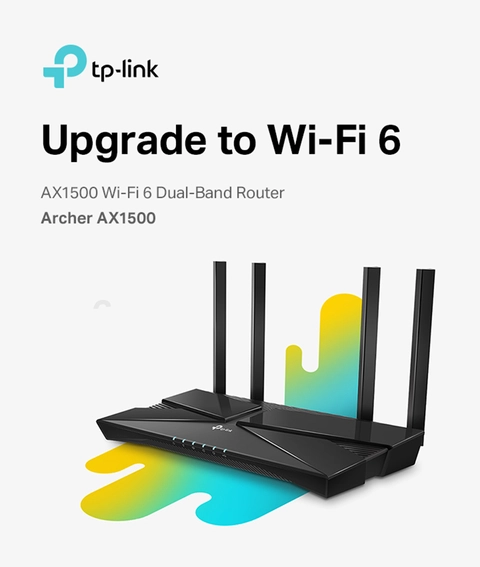 TP-LINK Archer AX1500 Wifi 6 Smart WiFi Router; 4 Gigabit LAN