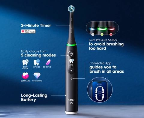 Oral-B iO Series 6 Electric Toothbrush with (1) Brush Head, Gray Opal