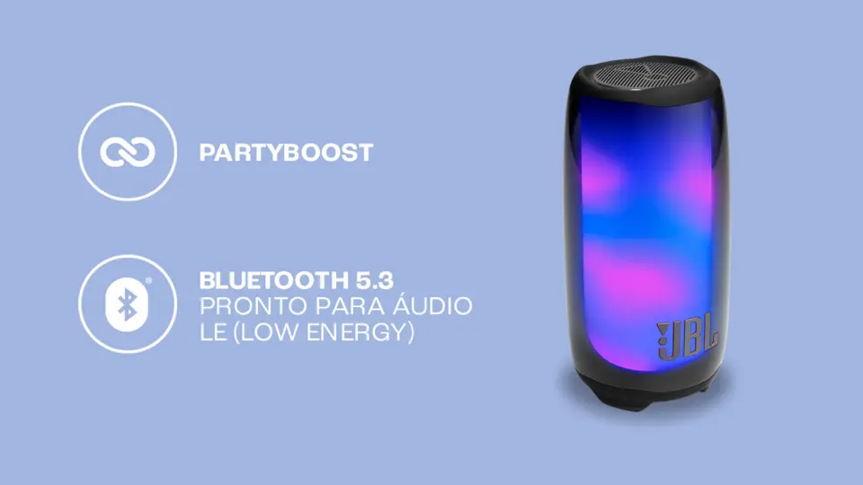 Caixa de Som Bluetooth JBL Pulse 5 IP67, À Prova D'água | Preto