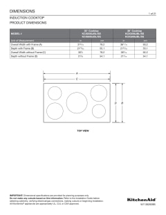 KCIG556JBL KitchenAid 36-Inch 5-Element Sensor Induction Cooktop