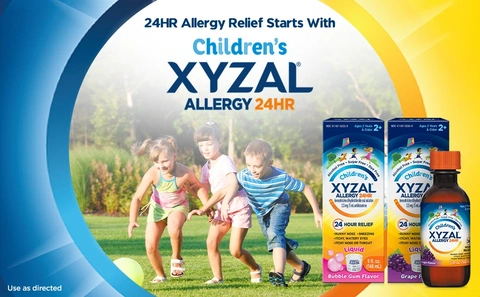 Xyzal Liquid 24HR Children's Grape Flavor Allergy 10 fl oz | Hy