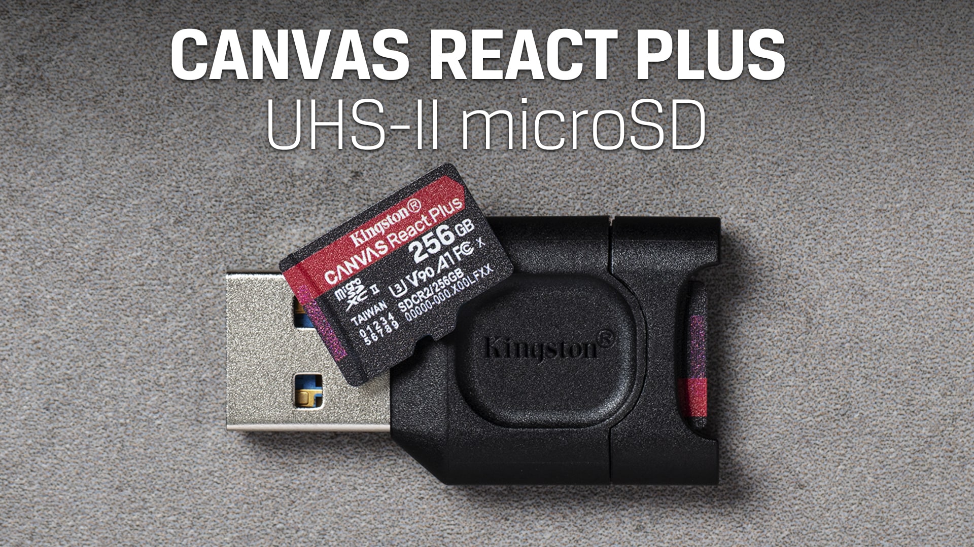 Kingston canvas react plus 128gb microSD tarjeta de memoria de 285mb/s clase 10 UHS-II